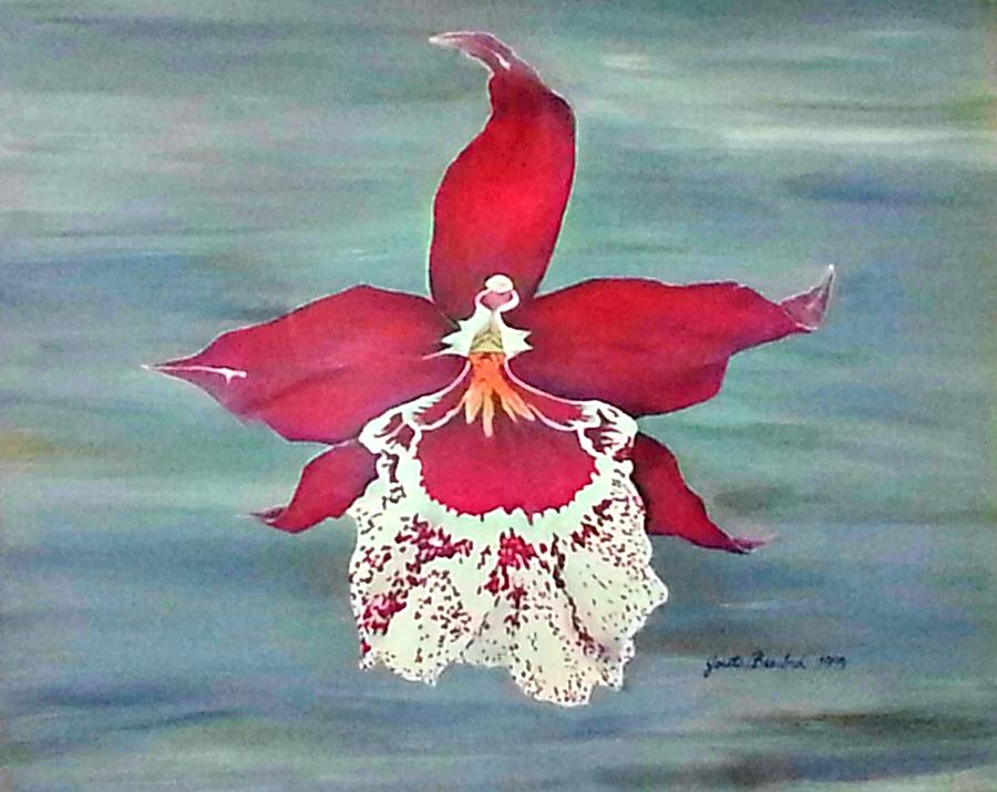 Flaming Orchid Painting by Joetta Beauford