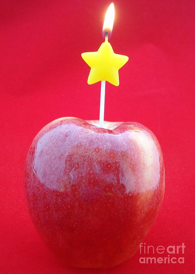 Flaming Red Apple Photograph