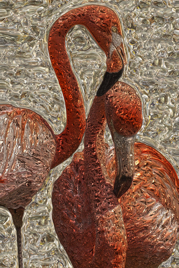 Salmon Painting - Flamingo 4 by Jack Zulli