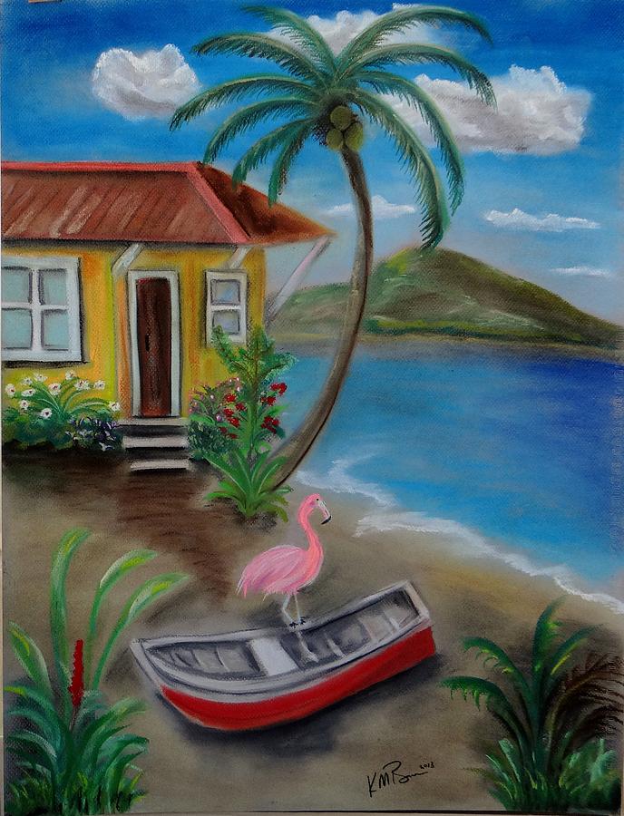 Flamingo Beach Painting by Kevin  Brown