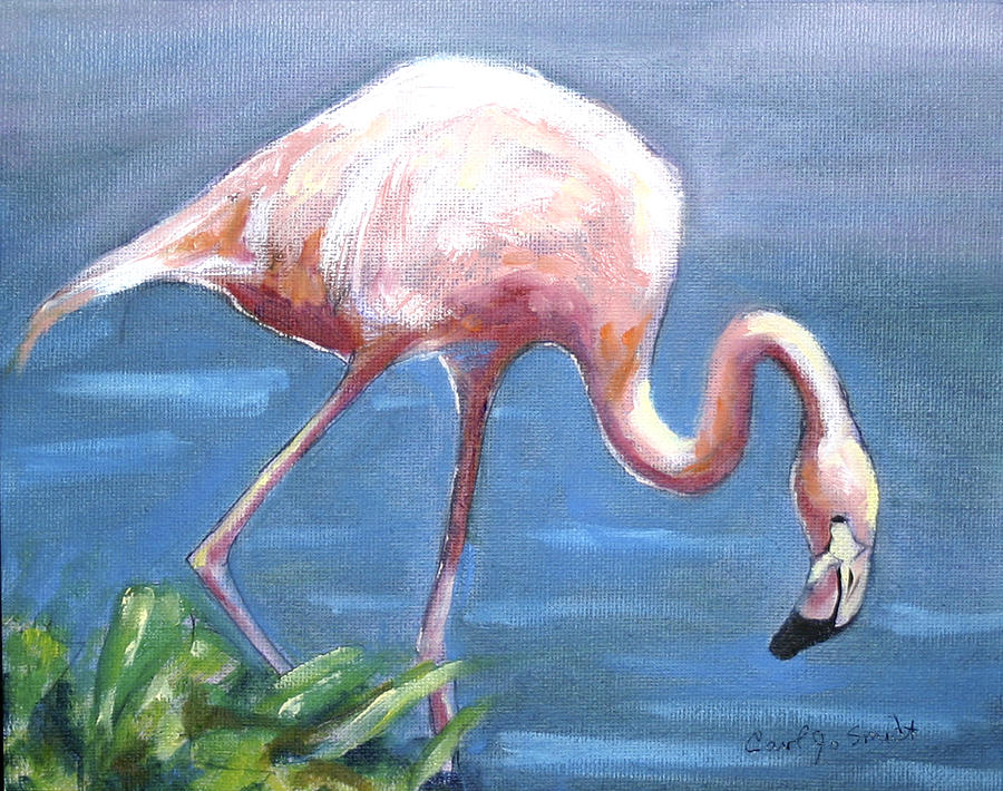 Flamingo Painting by Carol Jo Smidt