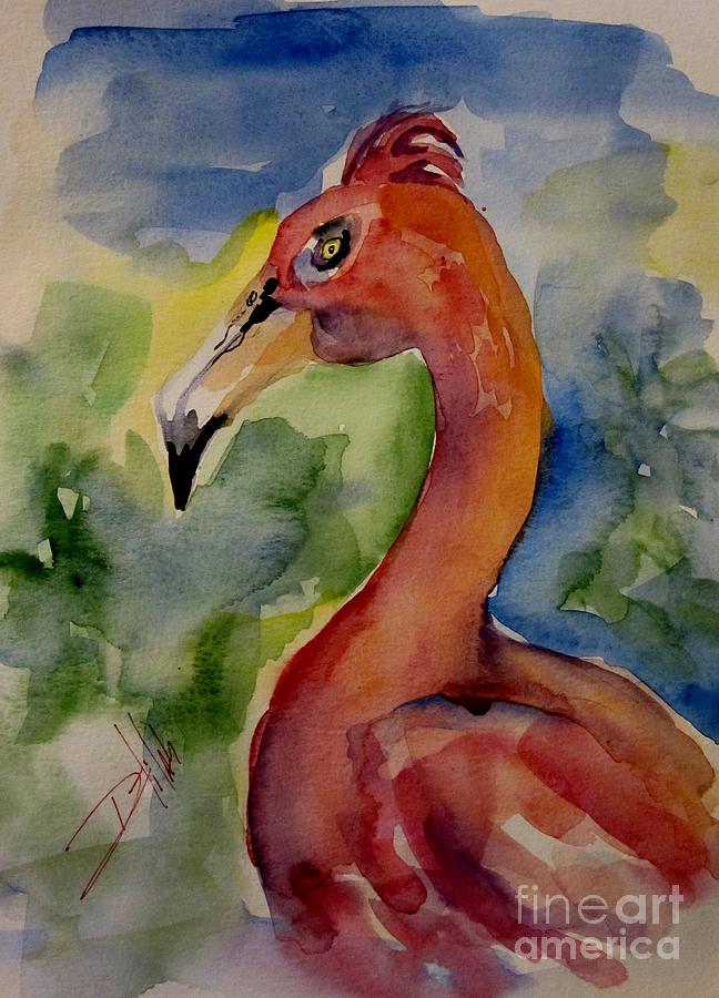 Flamingo Painting - Flamingo by Delilah  Smith