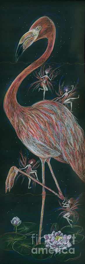 Flamingo Knees Drawing by Dawn Fairies