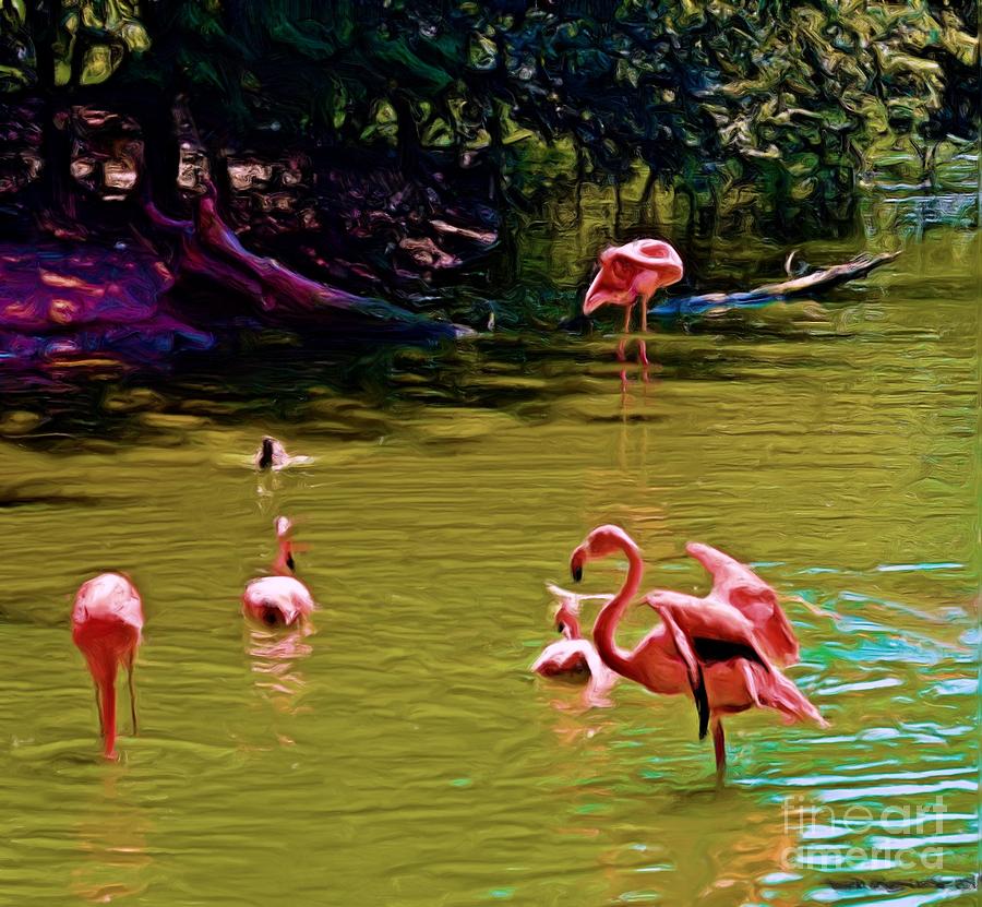 Flamingo Party Photograph by Luther Fine Art