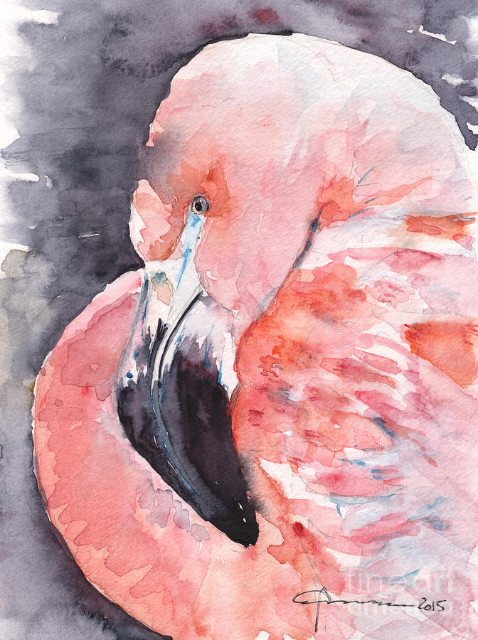 Flamingo No. 2 Painting by Claudia Hafner