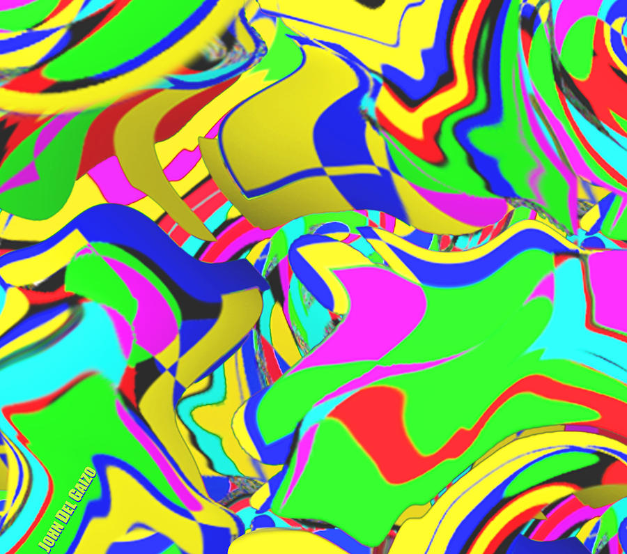 Abstract Digital Art - Flarf and Vorticism by Del Gaizo