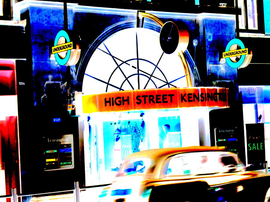 Flashy High Street Kensington in London  Photograph by Funkpix Photo Hunter