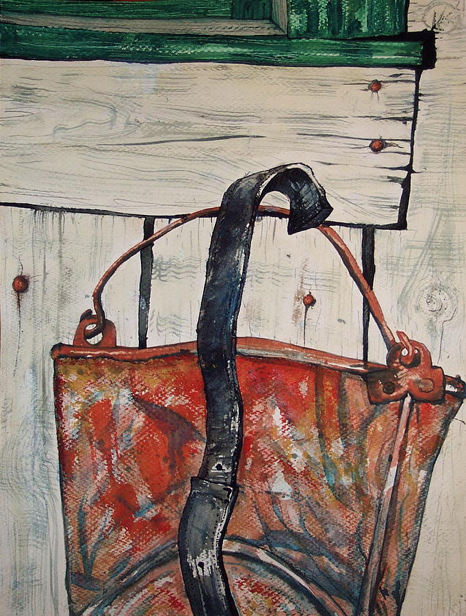 Flat Bucket Painting by Lynne Haines