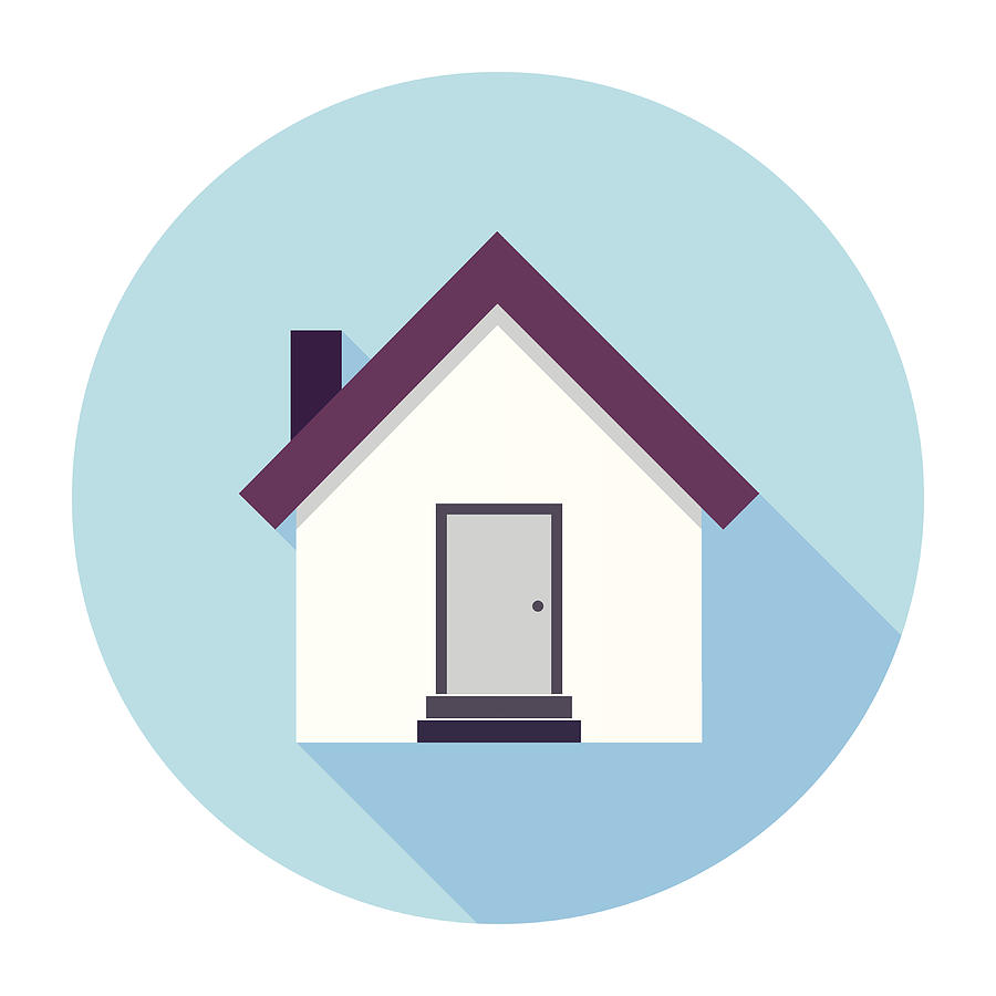 Flat House Icon Drawing by Ilyast