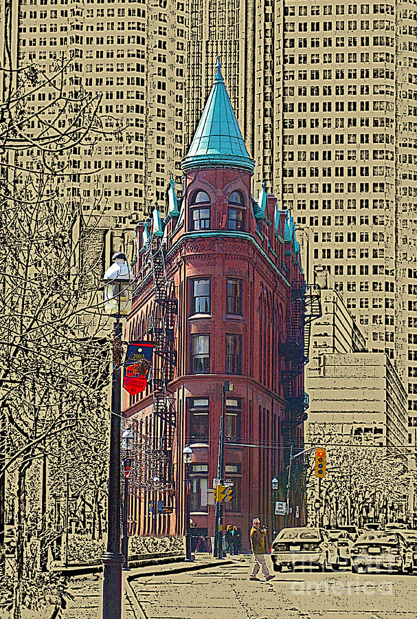 Architecture Photograph - Flat Iron Building in Toronto by Nina Silver