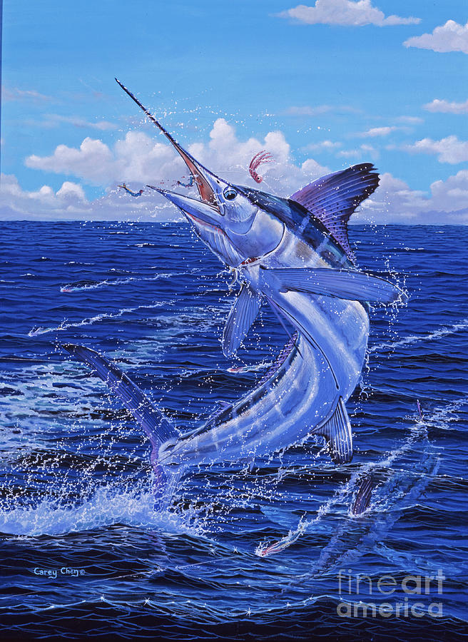 Swordfish Painting - Flat Line Off0077 by Carey Chen