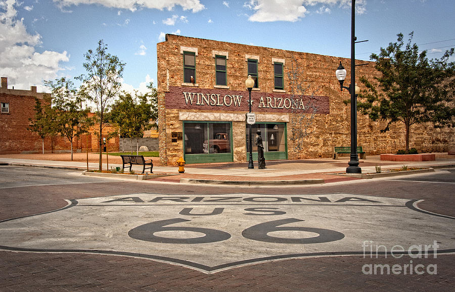 Flatbed Ford and Winslow Route 66 Photograph by Lee Craig