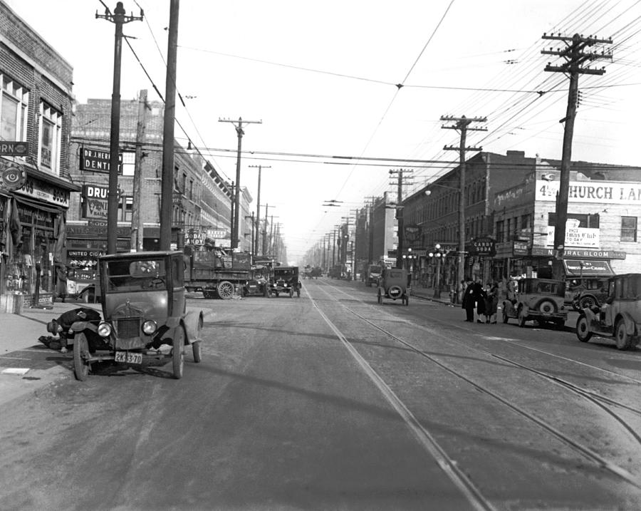 FLatbush Avenue In Brooklyn Photograph by Underwood & Underwood - Fine ...