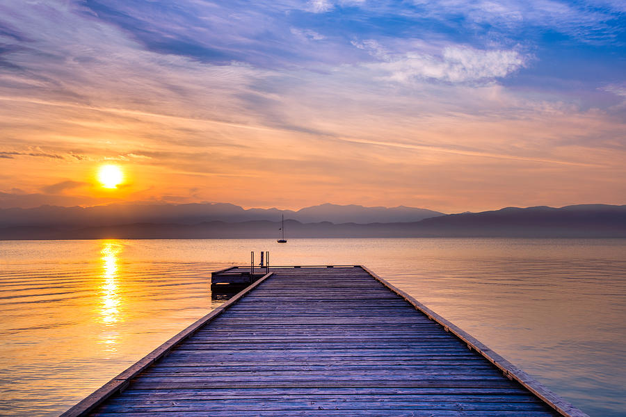 Flathead Lake Sunrise Photograph by Adam Mateo Fierro