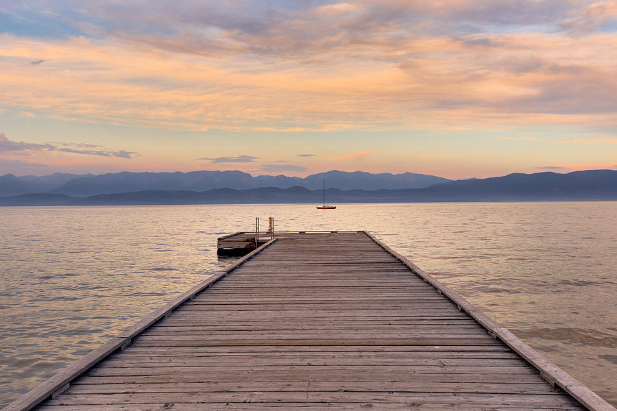 Flathead Lake Sunset Photograph by Adam Mateo Fierro