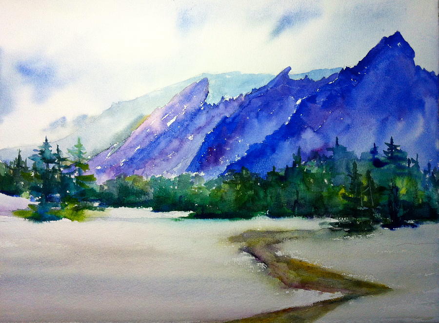 Mountain Painting - Flatirons Boulder Colorado by Cynthia Roudebush