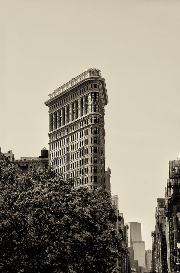 Flatiron in Sepia Photograph by Bill Cannon