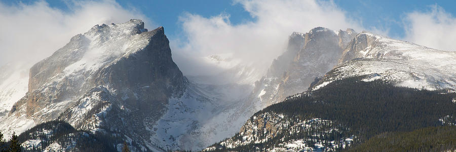 Flattop Mountain and Hallett Peak Photograph by Aaron Spong