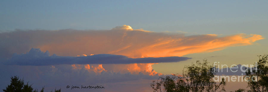 Sunset Photograph - Flattop Sunset Cloud by Joan Hartenstein
