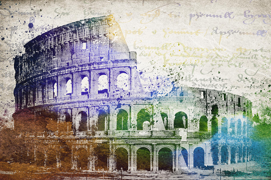 Colosseum Digital Art - Flavian Amphitheatre by Aged Pixel