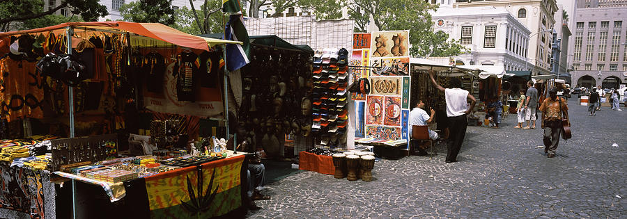 Architecture Photograph - Flea Market At A Roadside, Greenmarket by Panoramic Images