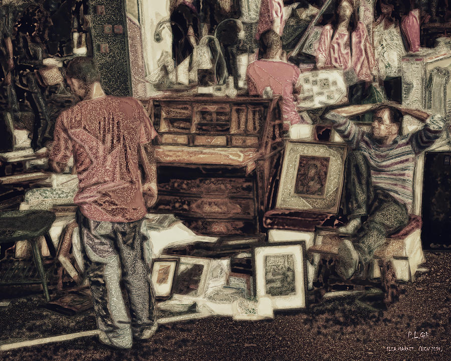 Flea Market Digital Art by Pedro L Gili