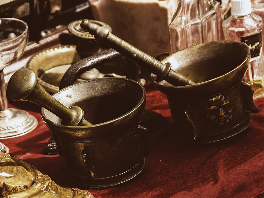 Flea Market Series - Mortar and Pestle Photograph by Marco Oliveira