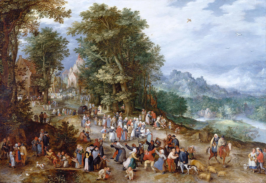 Flemish Fair #3 Painting by Jan Brueghel the Elder