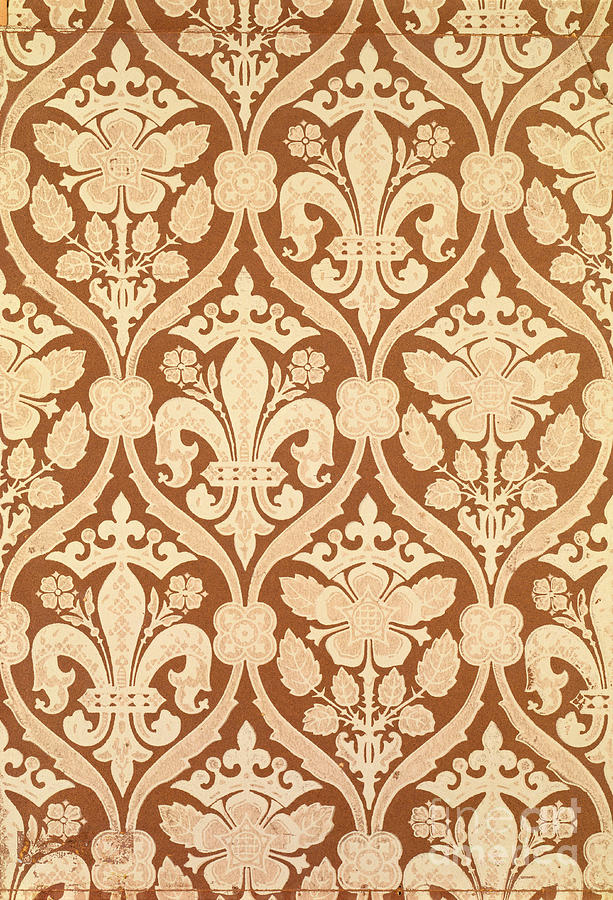 Fleur-de-Lis Tapestry - Textile by Augustus Welby Pugin