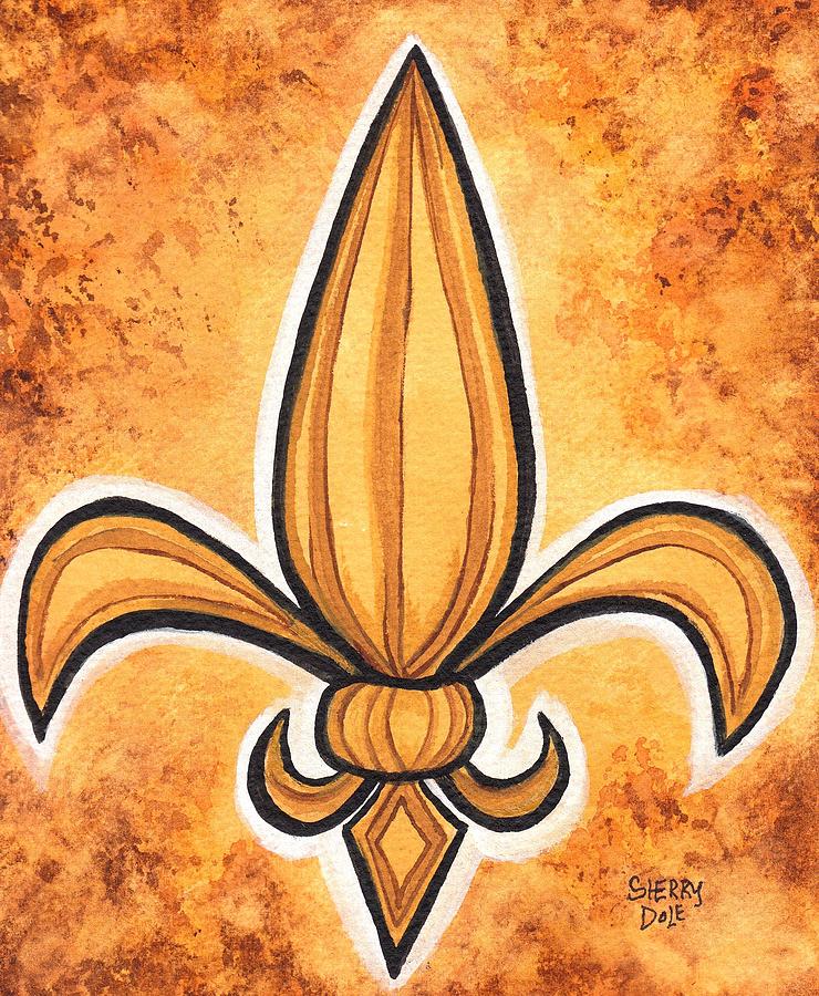  Fleur  De  Lis  Six Painting  by Sherry Dole