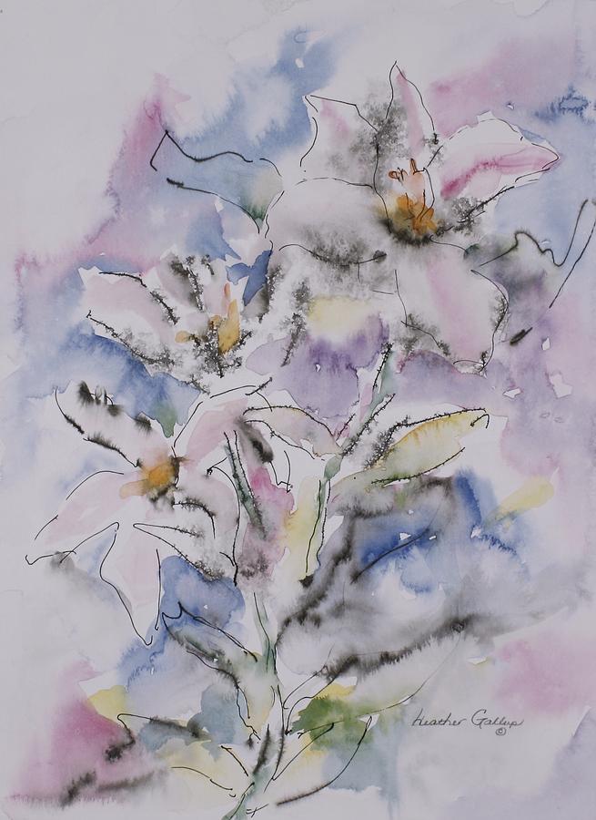 Flowers Painting - Fleurs by Heather Gallup Flowers Painting - Fleurs by Heather Gallup