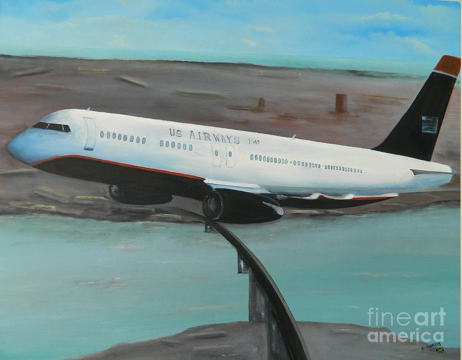 Flight 1549 Painting by Kenneth Harris