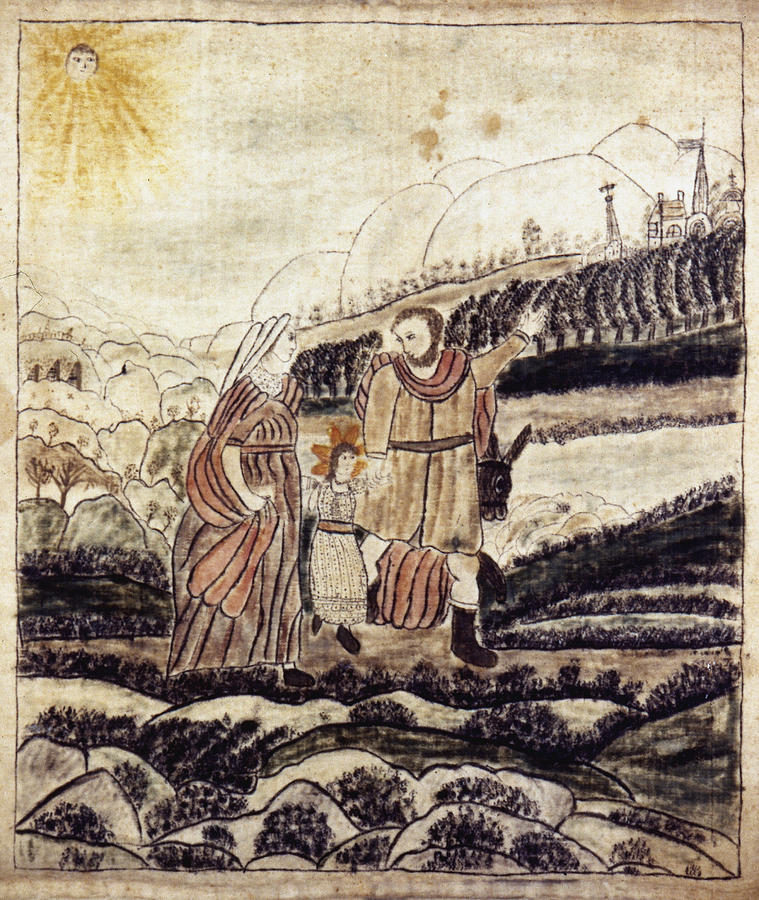 Flight Into Egypt Painting by Granger