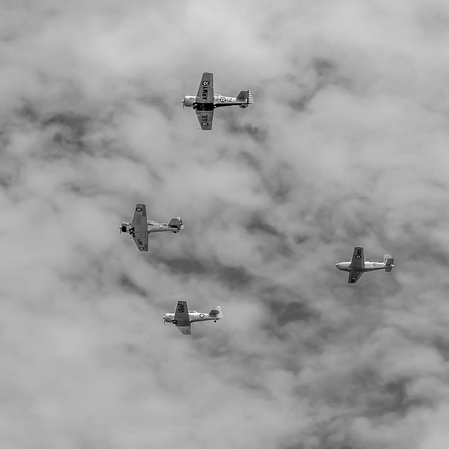 Airplane Photograph - Flight of Four by Guy Whiteley