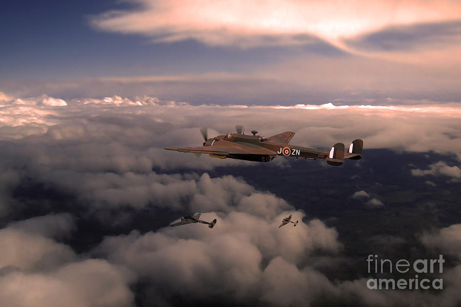 Flight of the Hampdens  Digital Art by Airpower Art