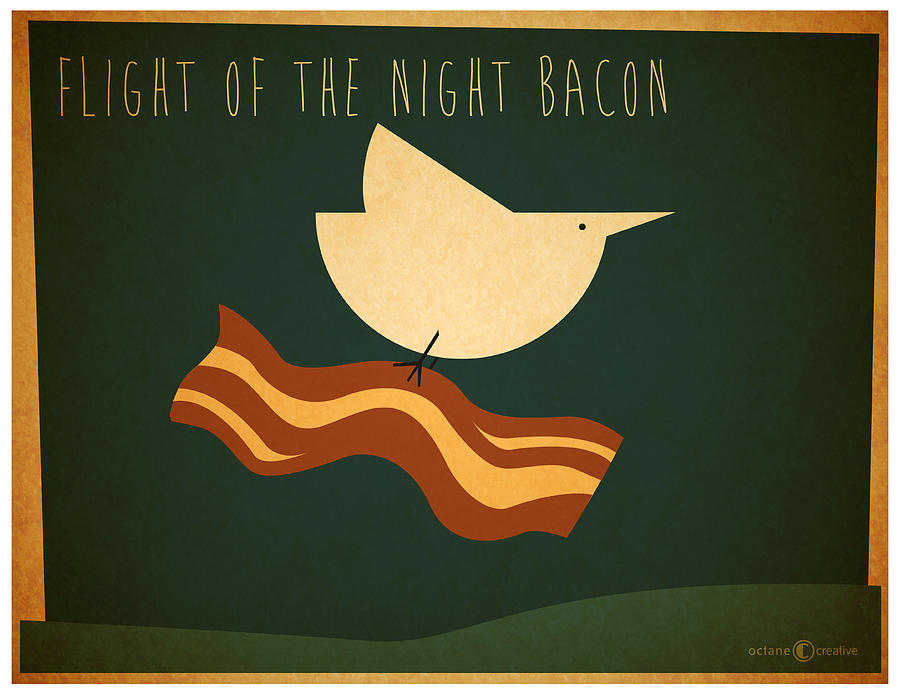 Flight of the Night Bacon Digital Art by Tim Nyberg