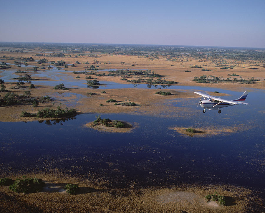 Flight Safari Okavango Delta Botswana Photograph by Konrad Wothe