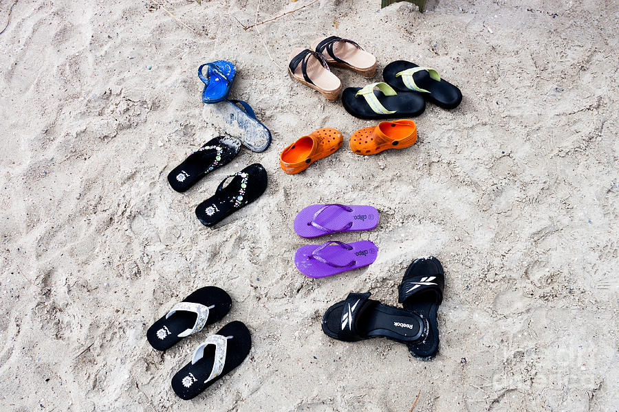 Hilton Head Photograph - Flip FLops on the Beach by Thomas Marchessault