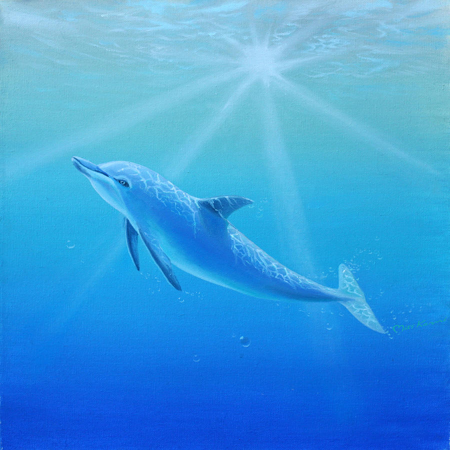 Flipper  Painting by Miki Karni