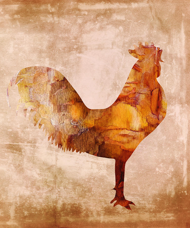Rooster Digital Art - Flirty Rooster by Georgiana Romanovna