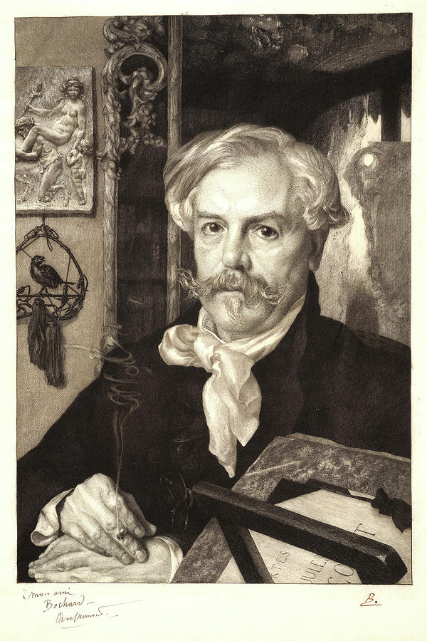 Portrait Drawing - Félix Bracquemond French, 1833 - 1914. Portrait Of Edmond by Litz Collection