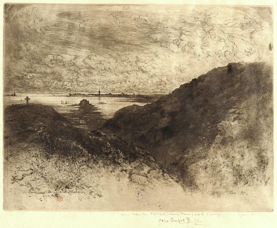 Félix Hilaire Buhot French, 1847 - 1898. The Cliff Drawing by Litz ...