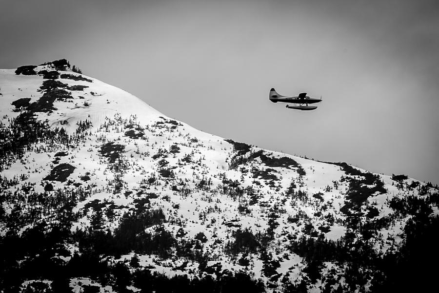 Float Plane over the Mountain Photograph by Melinda Ledsome