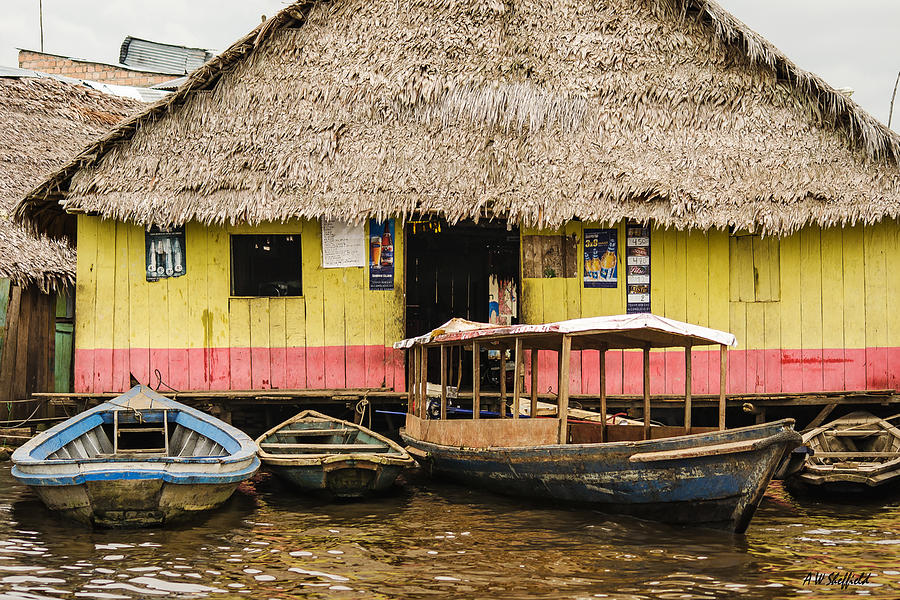 Beer Photograph - Floating Bar in Shanty Town by Allen Sheffield