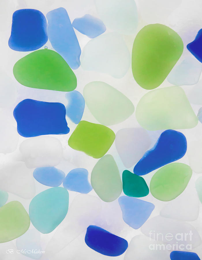 Floating Beach Glass Abstract Photograph by Barbara McMahon