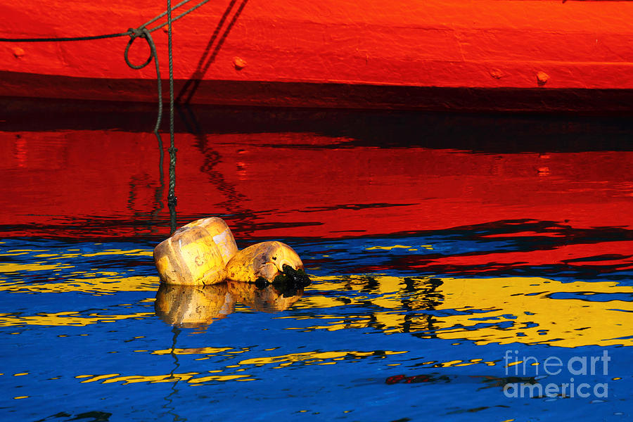 Floating Buoys and Reflections Photograph by James Brunker
