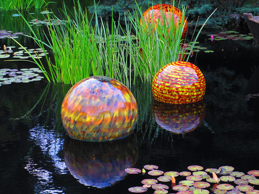 Floating Glass Balls Photograph