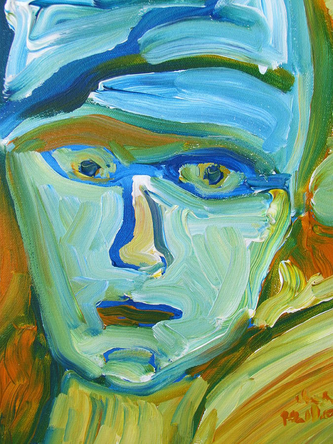 Abstract Painting - Floating Head by Shea Holliman