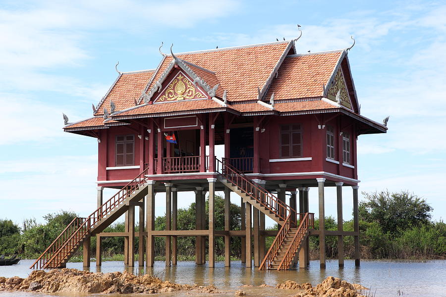 Floating home on Tonle Sap, Cambodia Photograph by _laurent