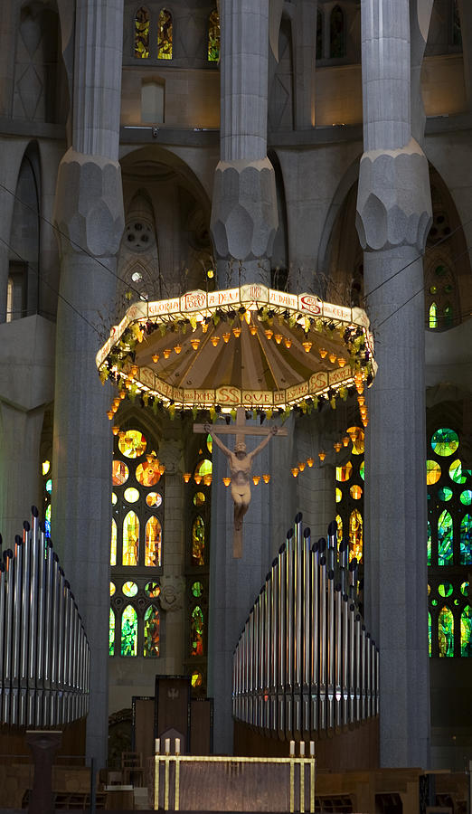 Floating Jesus Of The Sagrada Familia Photograph by Lorraine Devon Wilke